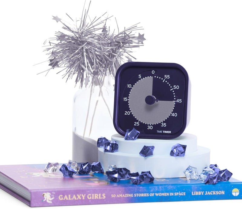 Time Timer MOD Home - Metallic Series - Individual Sized 60 Minute Visual Countdown Timer for ADHD, Adults, Students, and Pomodoro with Silent Operation (Metallic Indigo) - Image 4